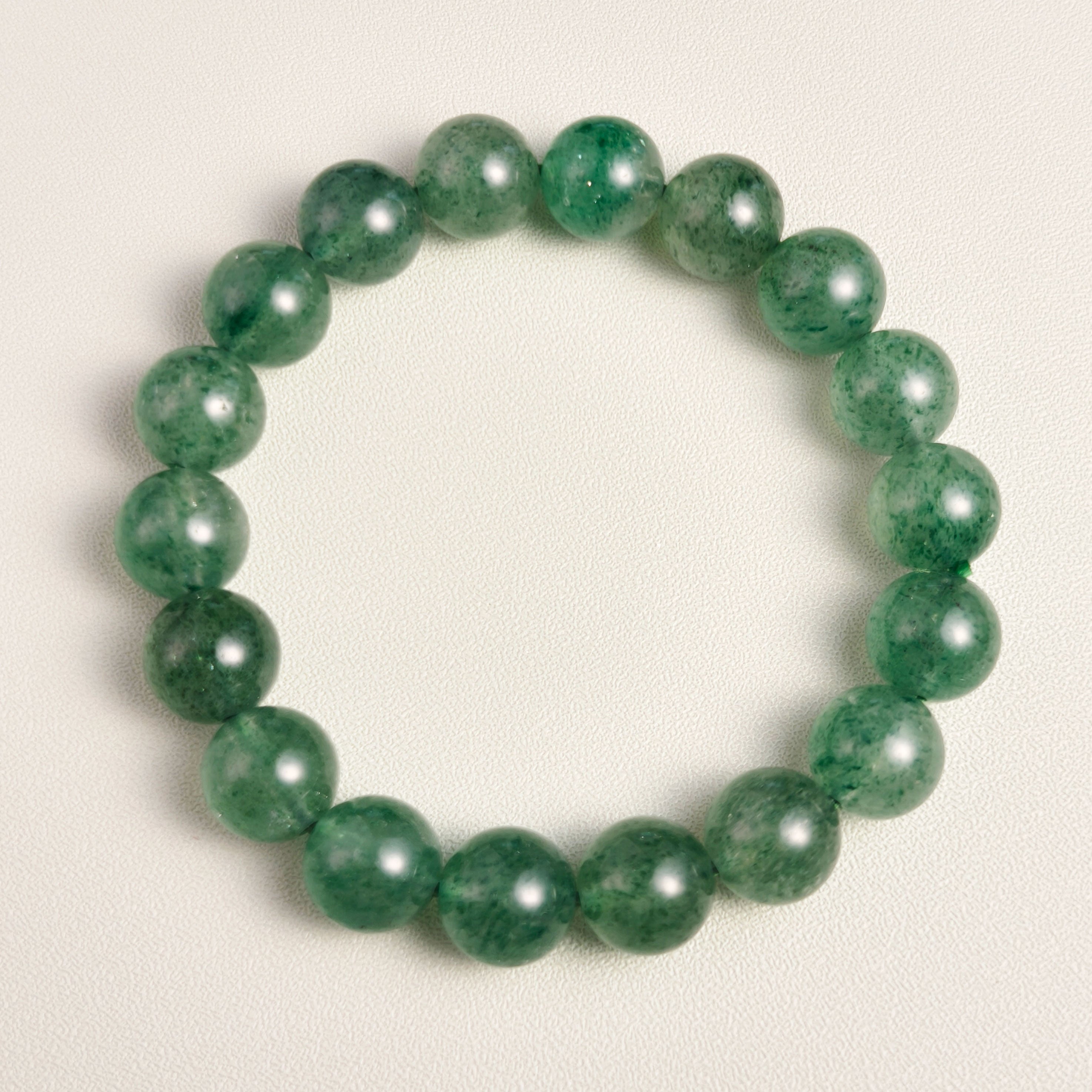 Etheris Genuine Green Rose Quartz Bracelet - Premium Quality Healing Crystal Jewelry