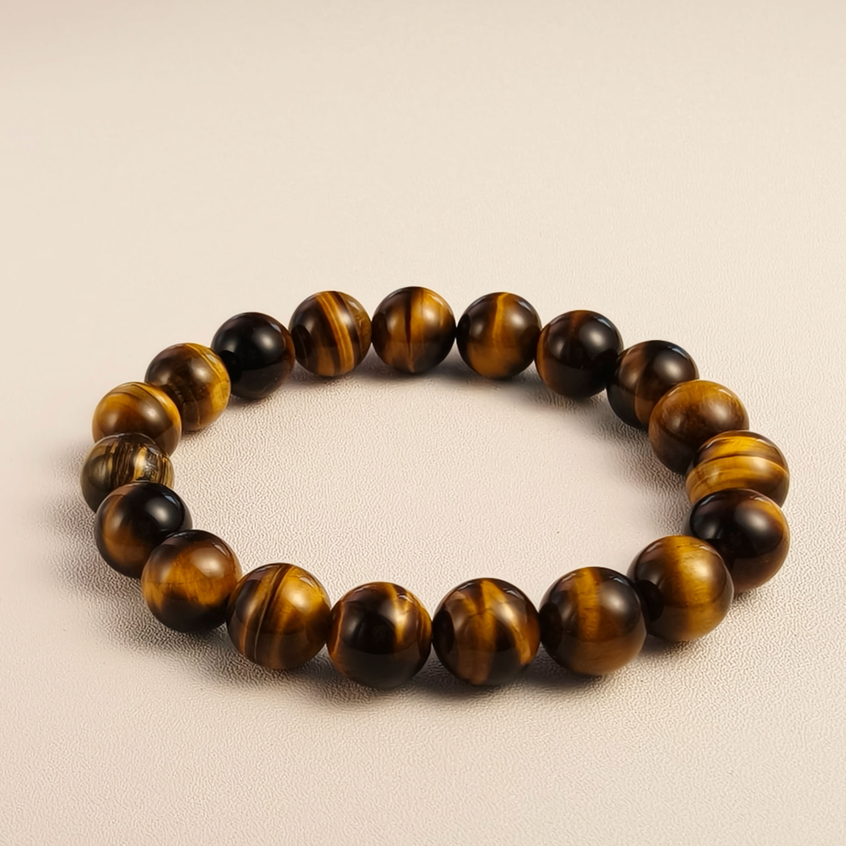 Etheris Black & Gold Tiger Eye Bracelet - Unique Chatoyant Quality