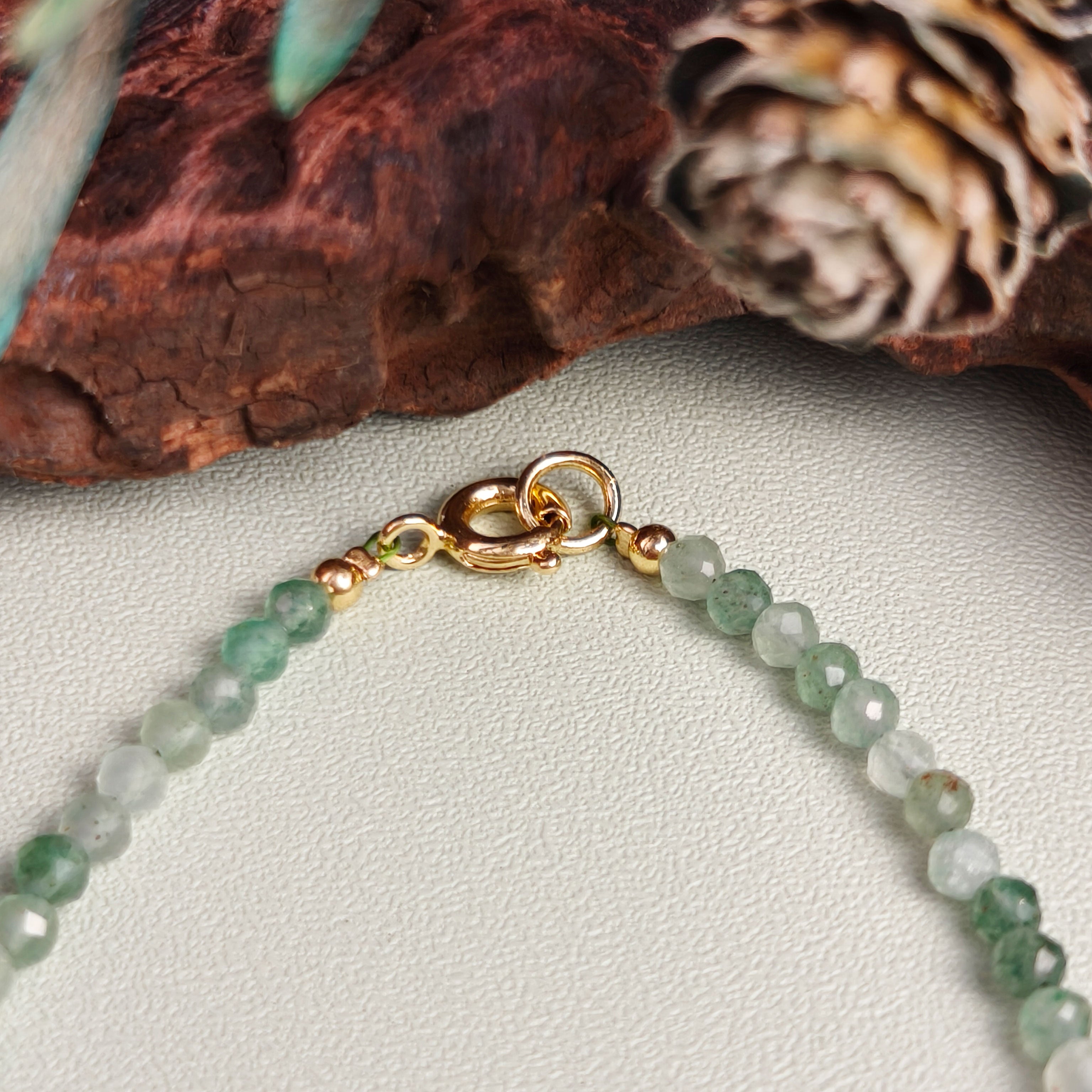 Etheris Dainty Green Aventurine Bracelet for Luck - Natural Stone Accessory