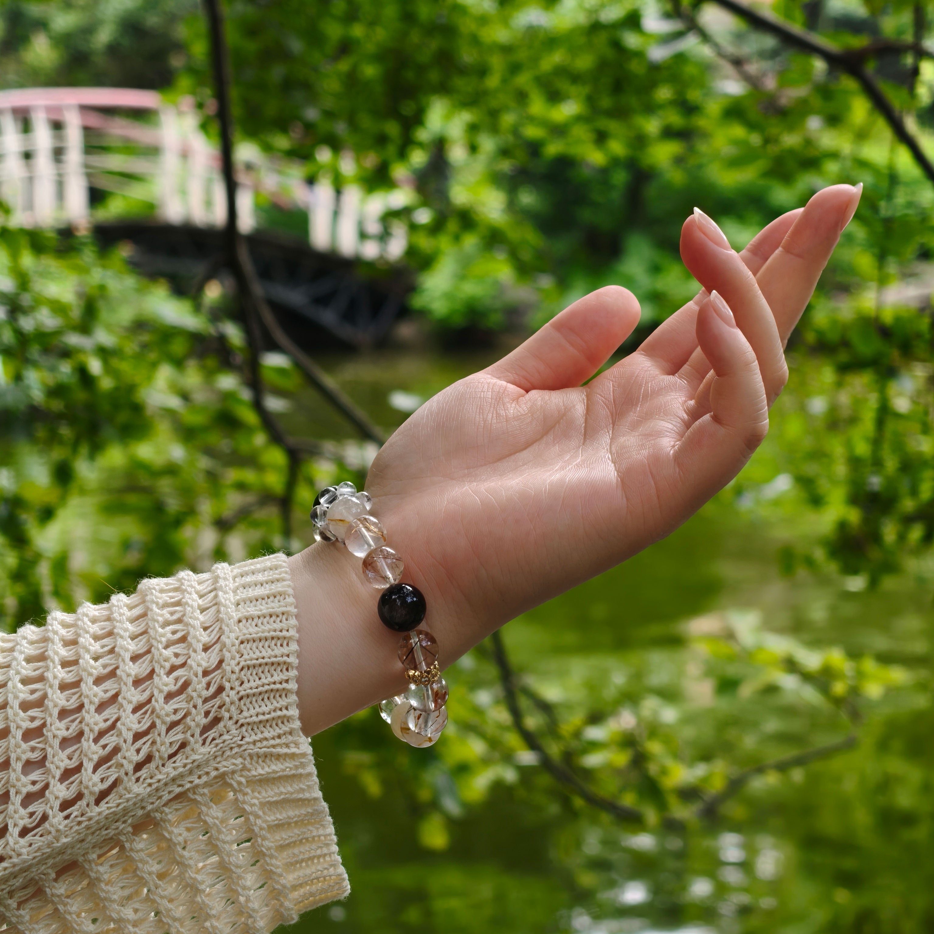 Etheris Super Seven Gemstone Bracelet - Natural energy stone for ultimate stress relief, comprehensive healing, and profound spiritual protection, attracting good fortune and abundance.