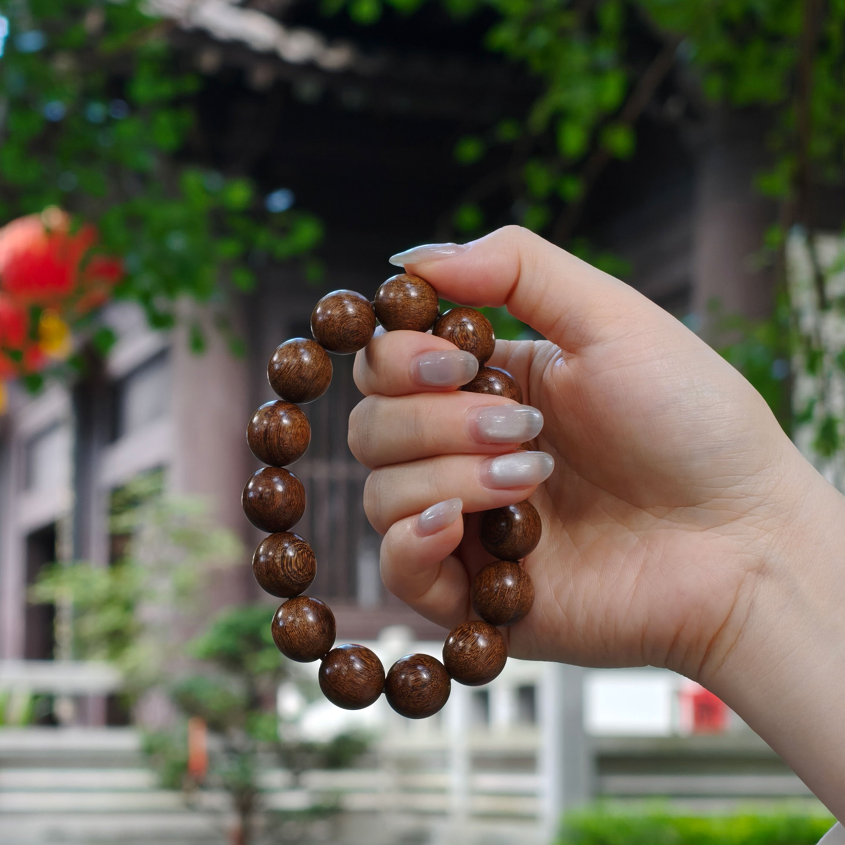 Golden Sandalwood Bead Bracelet & Necklace - Etheris