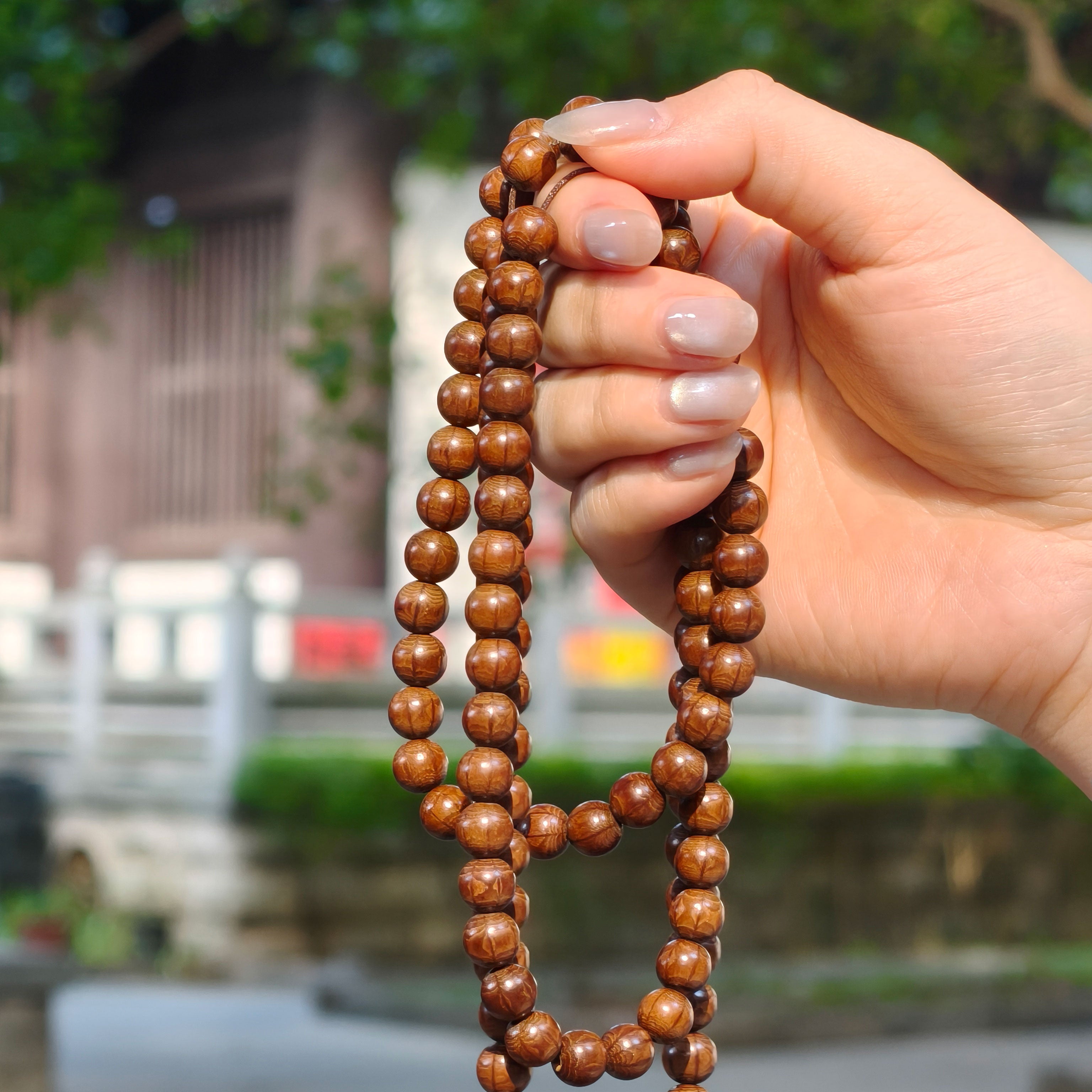 Abelia Biflora Wood Bead Bracelet & Necklace - Etheris