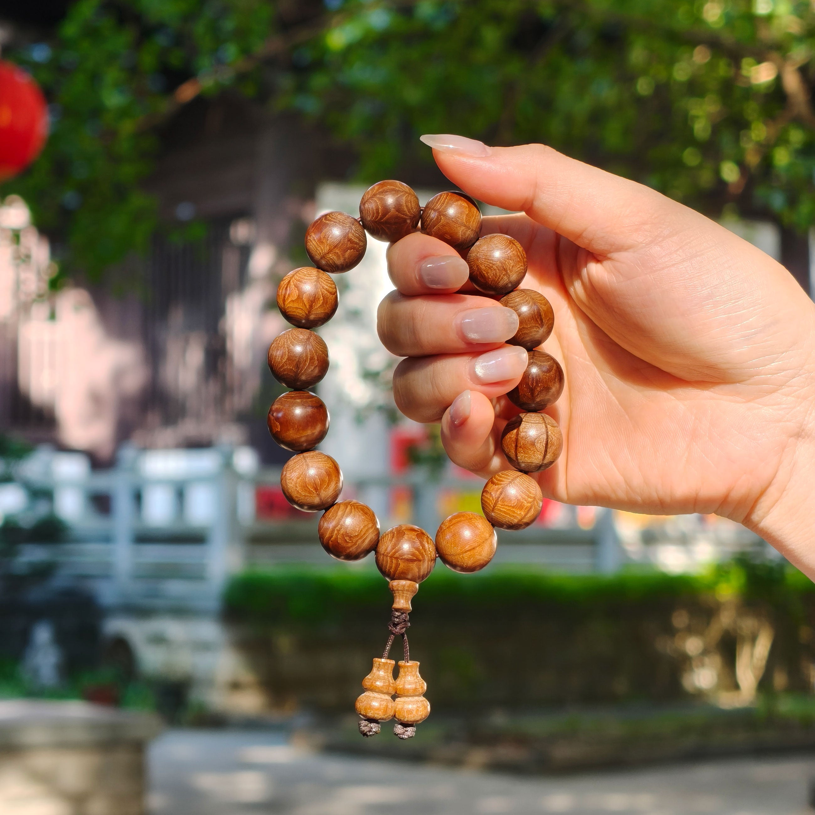 Abelia Biflora Wood Bead Bracelet & Necklace - Etheris
