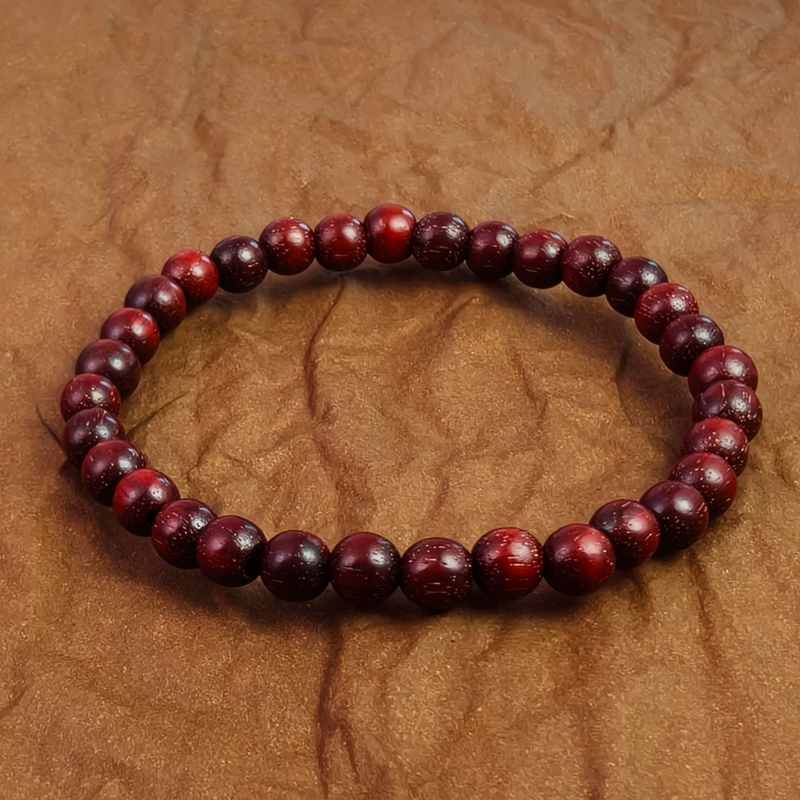 Red Sandalwood Bead Bracelet - Etheris