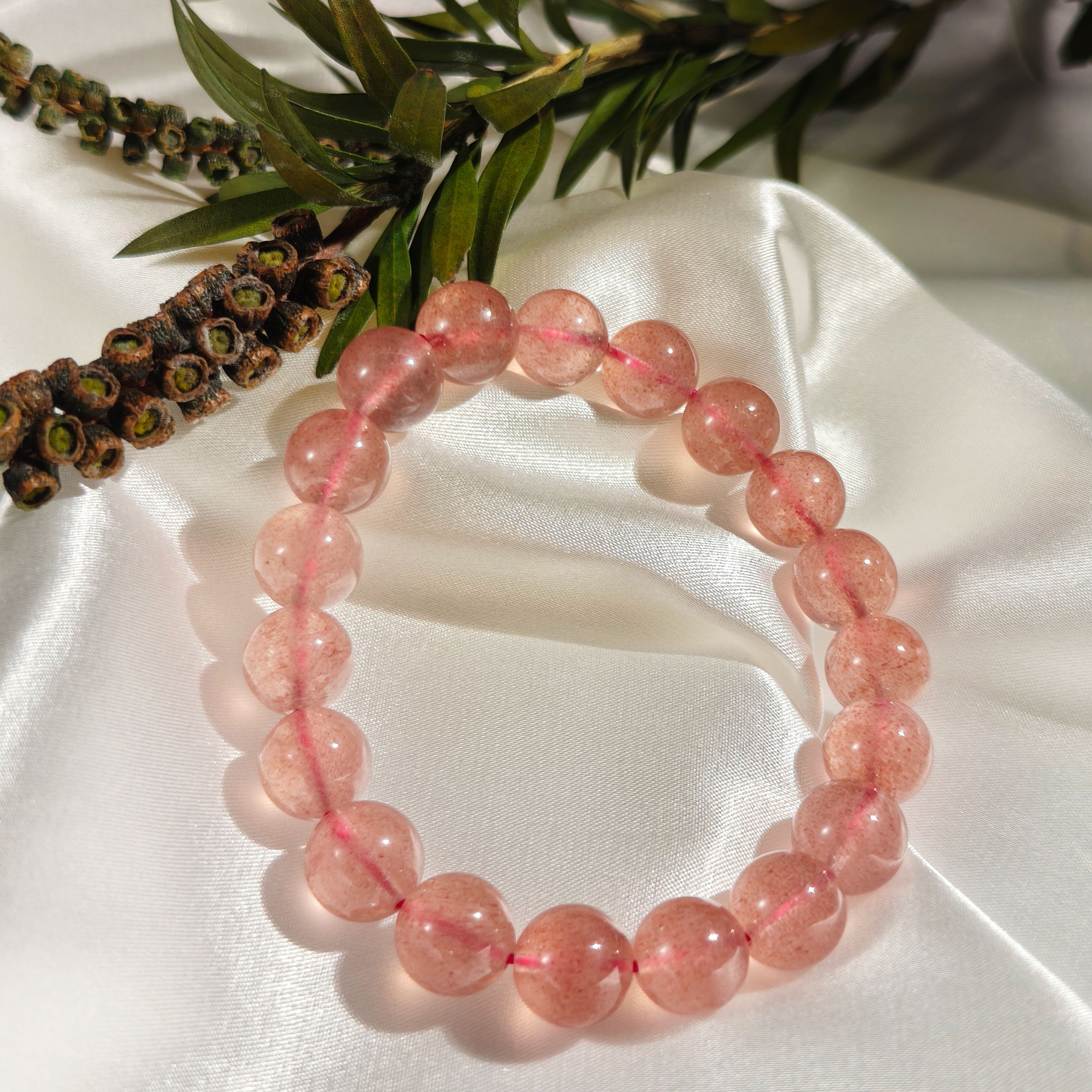 Etheris Love & Joy Rose Quartz Bracelet - Healing Crystal for Heart Chakra