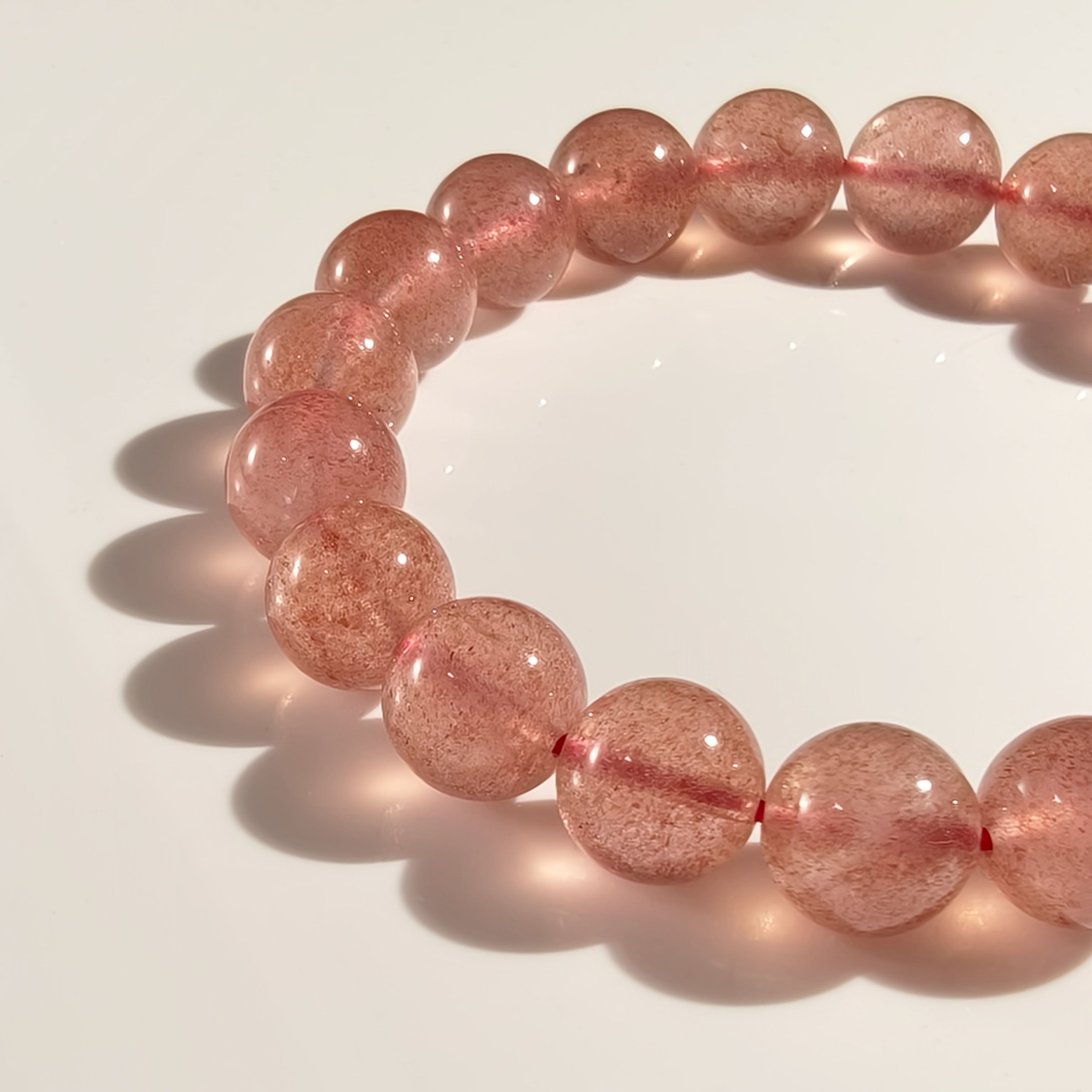 Etheris Premium Strawberry Quartz Bracelet - Ethically Sourced Natural Gemstone Jewelry