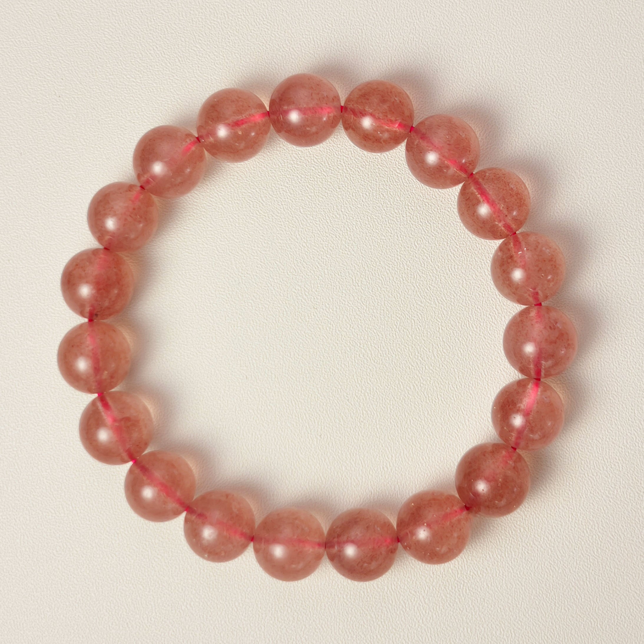 Etheris Natural Rose Quartz Bracelet - Genuine Pink Beaded Gemstone Jewelry