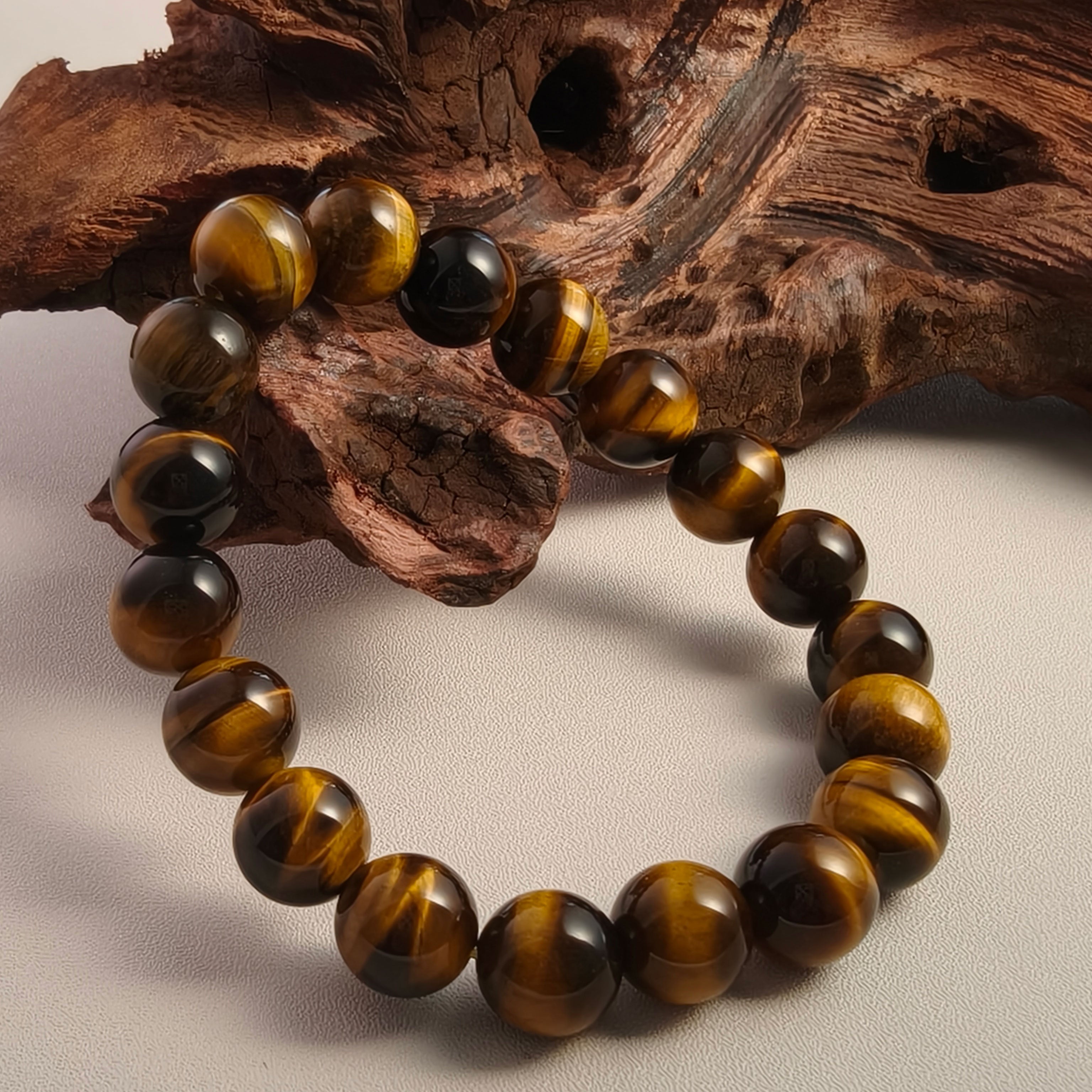 Etheris Confidence & Protection Tiger Eye Bracelet - Crystal for Strength & Grounding