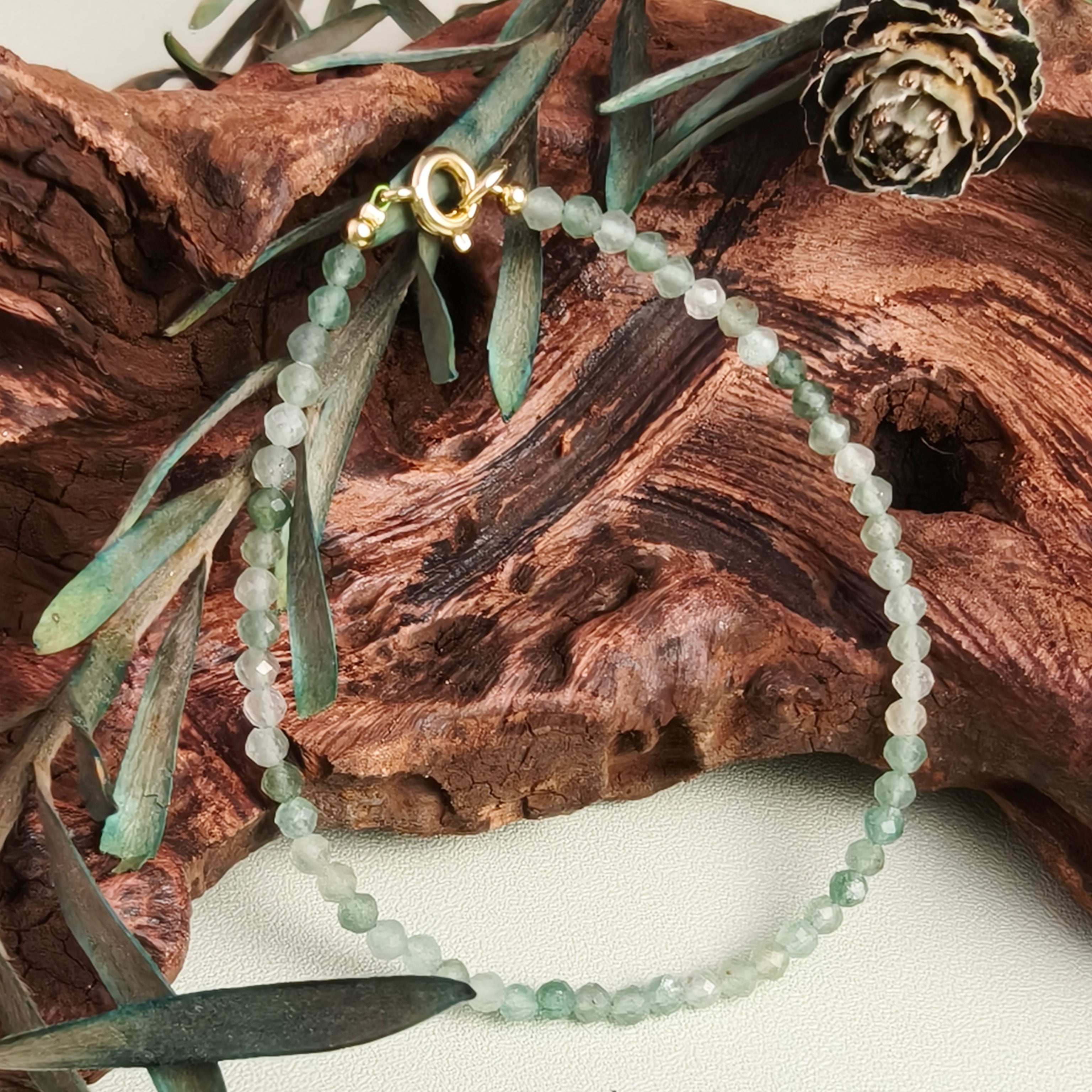 Etheris Dainty Green Aventurine Bracelet for Women - Ethically Sourced Stone