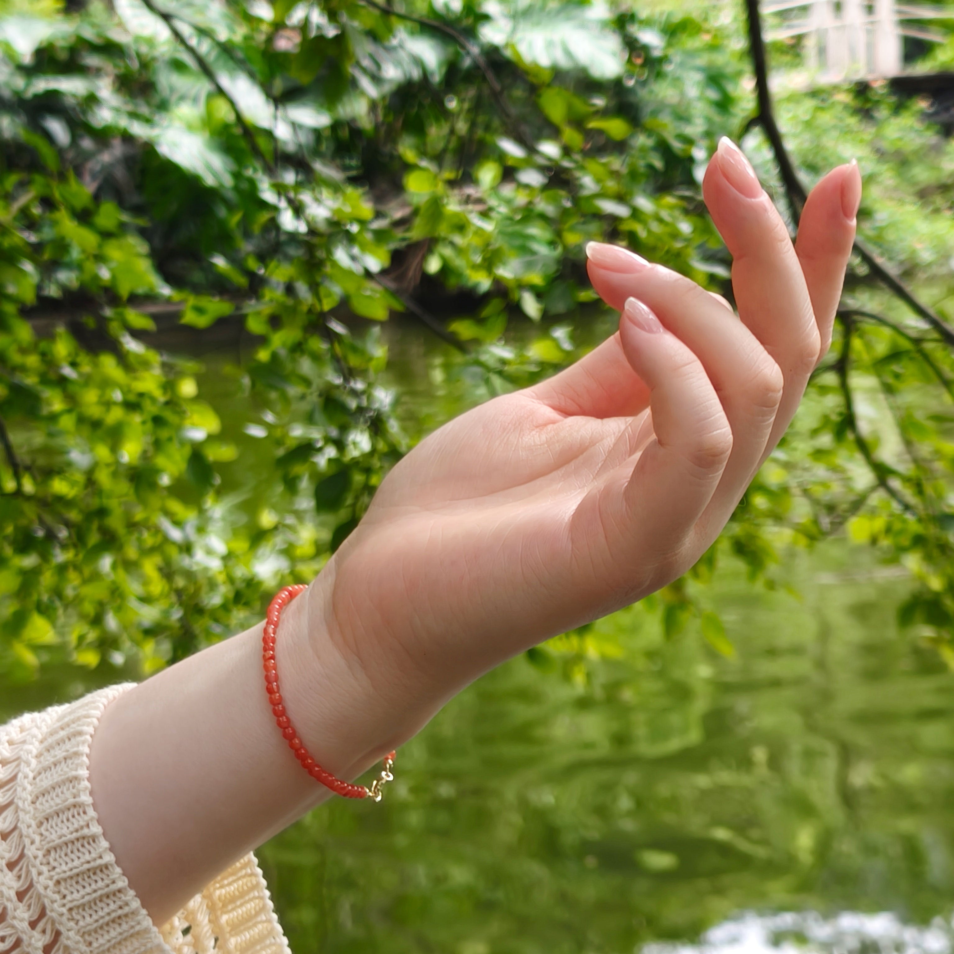 Etheris Carnelian Bracelet - Natural Gemstone Bead Bracelet