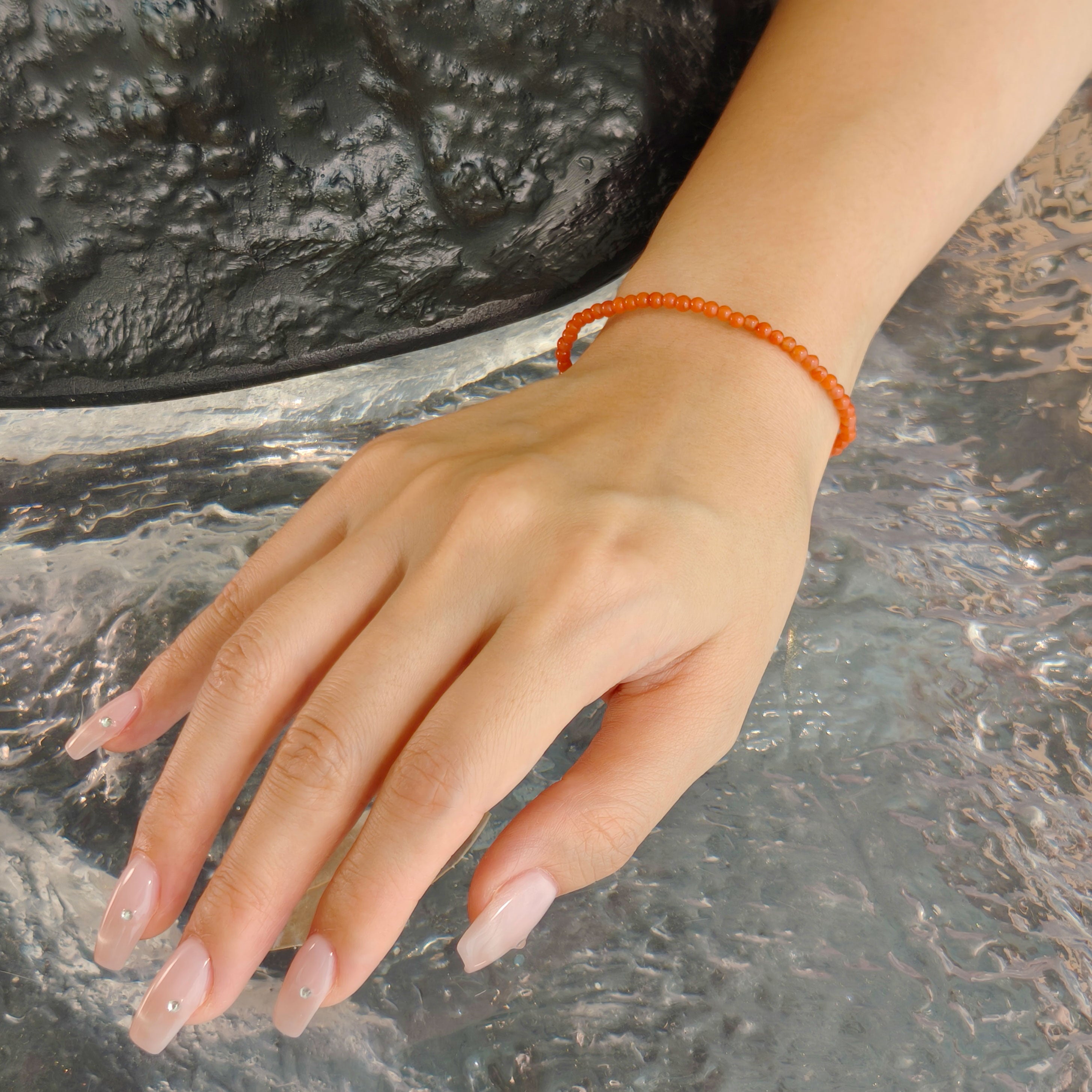 Etheris Carnelian Bracelet - Dainty Natural Stone for Everyday