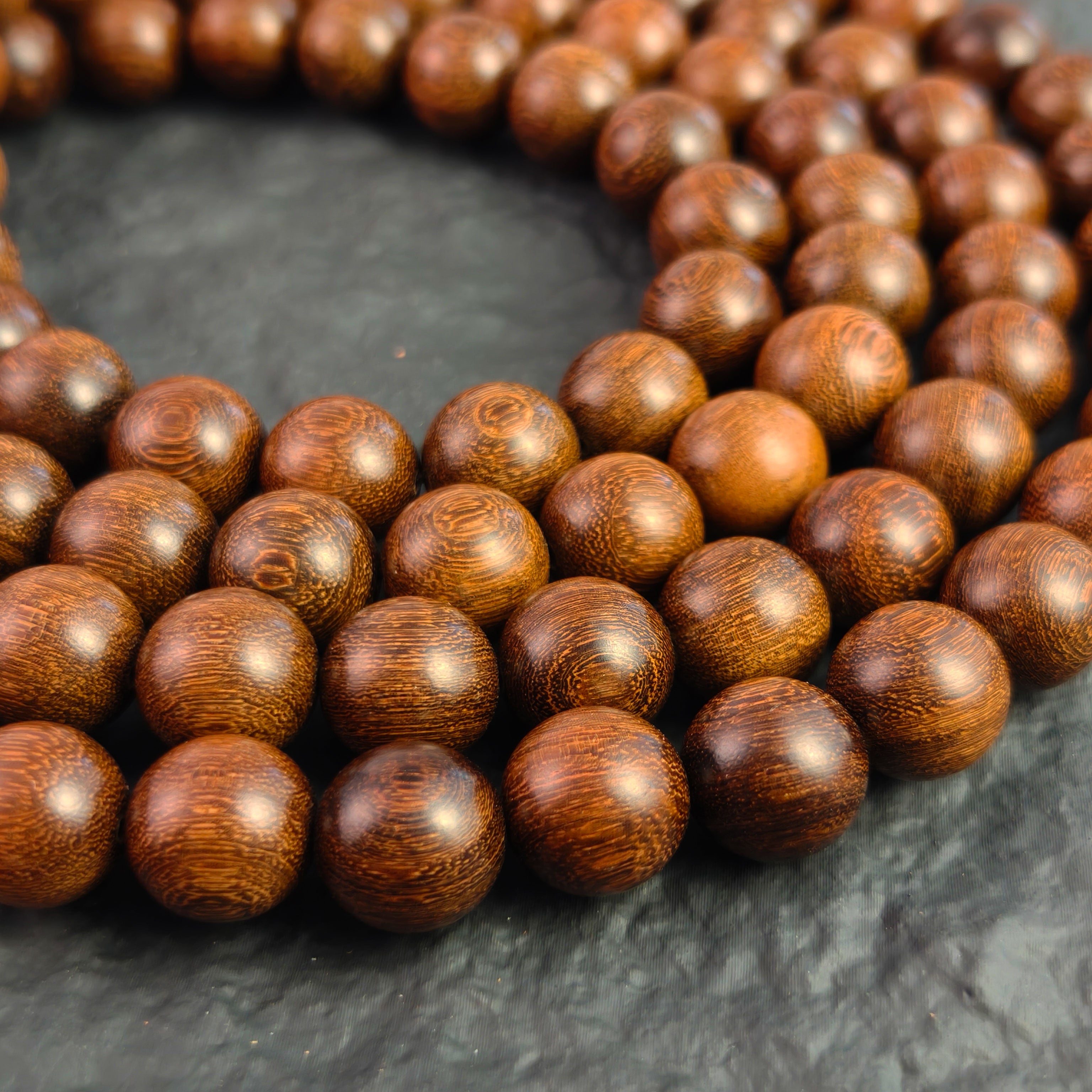 Golden Sandalwood Bead Bracelet for Protection, Prosperity & Peace - Etheris
