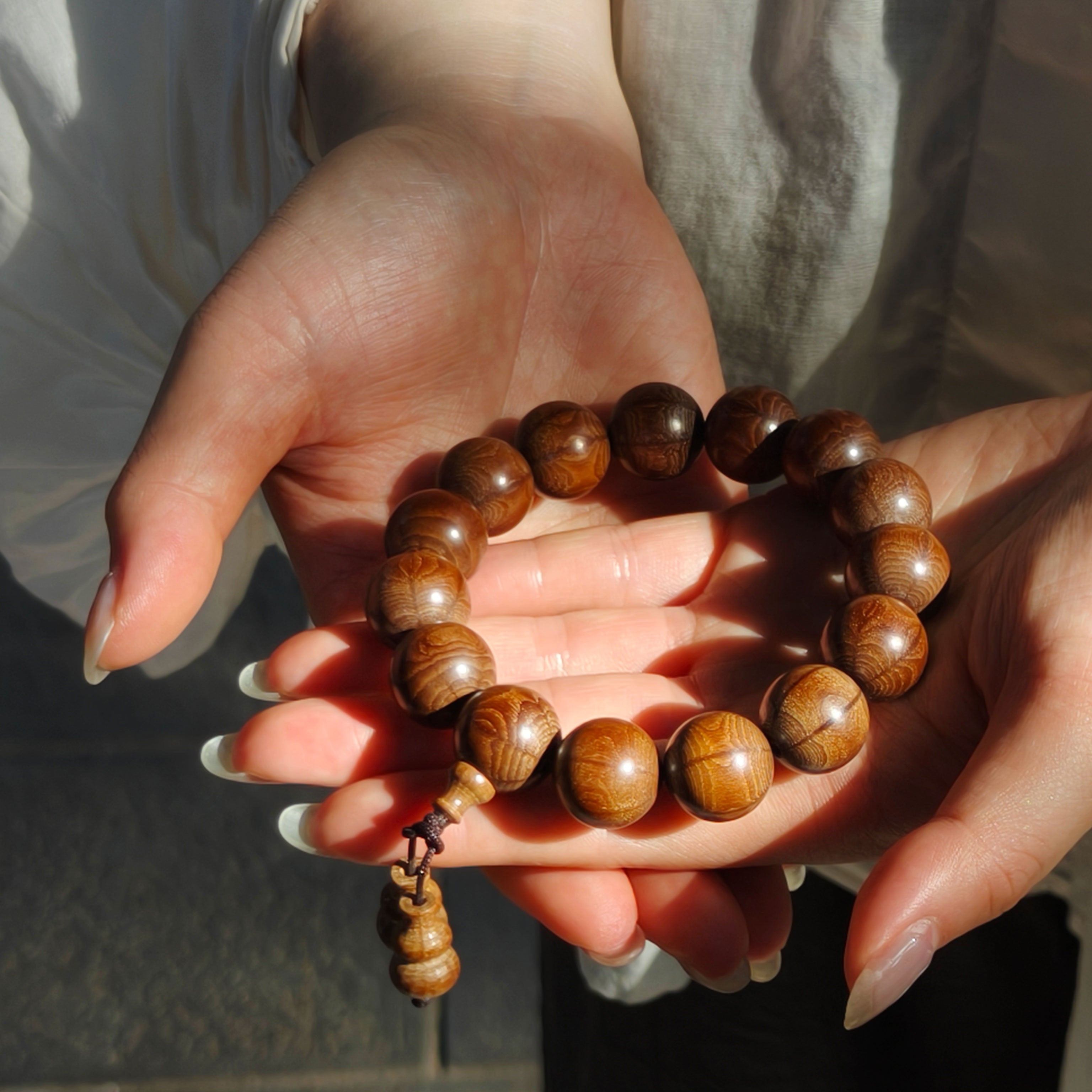 Abelia Biflora Wood Bead Bracelet & Necklace - Etheris